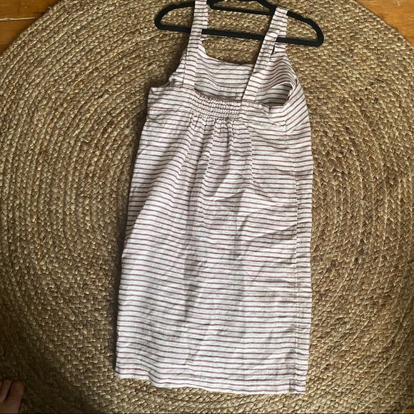Red and white striped women’s button down dress - Picture 4 of 4